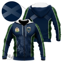 ScotsTee Shop Scottish MacArthur Clan Scottish Crest and Scottish Thistle Sport Tartan Hoodie