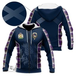 ScotsTee Shop Scottish MacDonald Dress Modern Clan Scottish Crest and Scottish Thistle Sport Tartan Hoodie