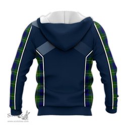 ScotsTee Shop Scottish Johnstone-Johnston Modern Clan Scottish Crest and Scottish Thistle Sport Tartan Hoodie
