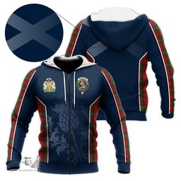 ScotsTee Shop Scottish MacGregor Clan Scottish Crest and Scottish Thistle Sport Tartan Hoodie
