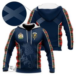 ScotsTee Shop Scottish Lyle Clan Scottish Crest and Scottish Thistle Sport Tartan Hoodie