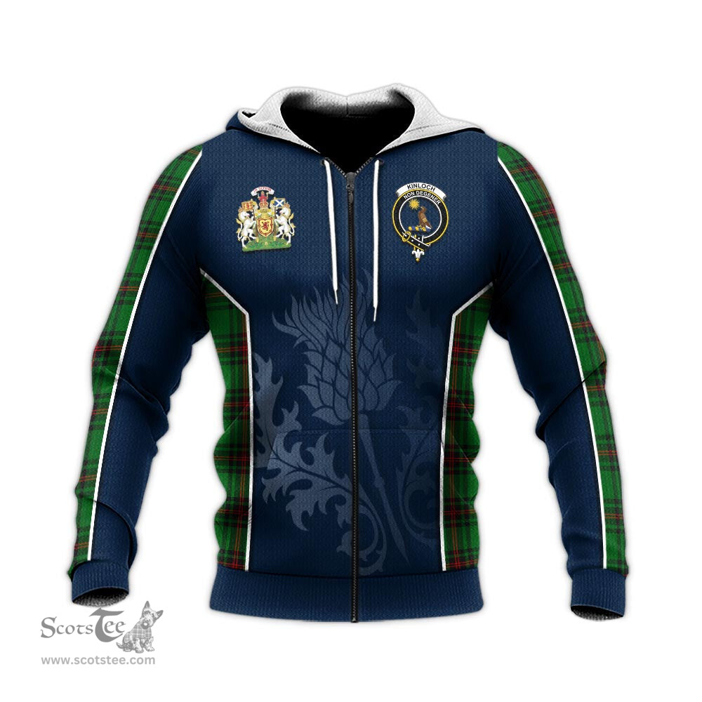 ScotsTee Shop Scottish Kinloch Clan Scottish Crest and Scottish Thistle Sport Tartan Hoodie