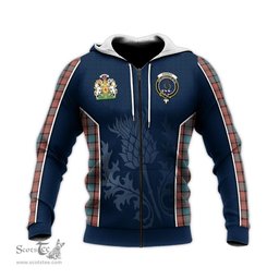 ScotsTee Shop Scottish Hannay Dress Clan Scottish Crest and Scottish Thistle Sport Tartan Hoodie