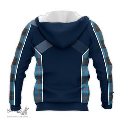 ScotsTee Shop Scottish Horsburgh Clan Scottish Crest and Scottish Thistle Sport Tartan Hoodie