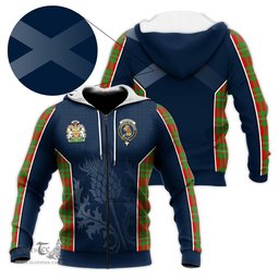 ScotsTee Shop Scottish MacGregor Modern Clan Scottish Crest and Scottish Thistle Sport Tartan Hoodie