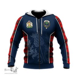 ScotsTee Shop Scottish Hogg Clan Scottish Crest and Scottish Thistle Sport Tartan Hoodie