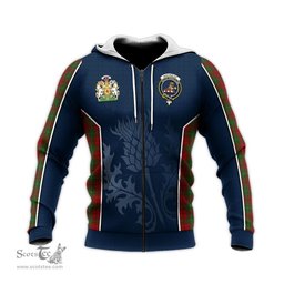 ScotsTee Shop Scottish MacAulay Clan Scottish Crest and Scottish Thistle Sport Tartan Hoodie