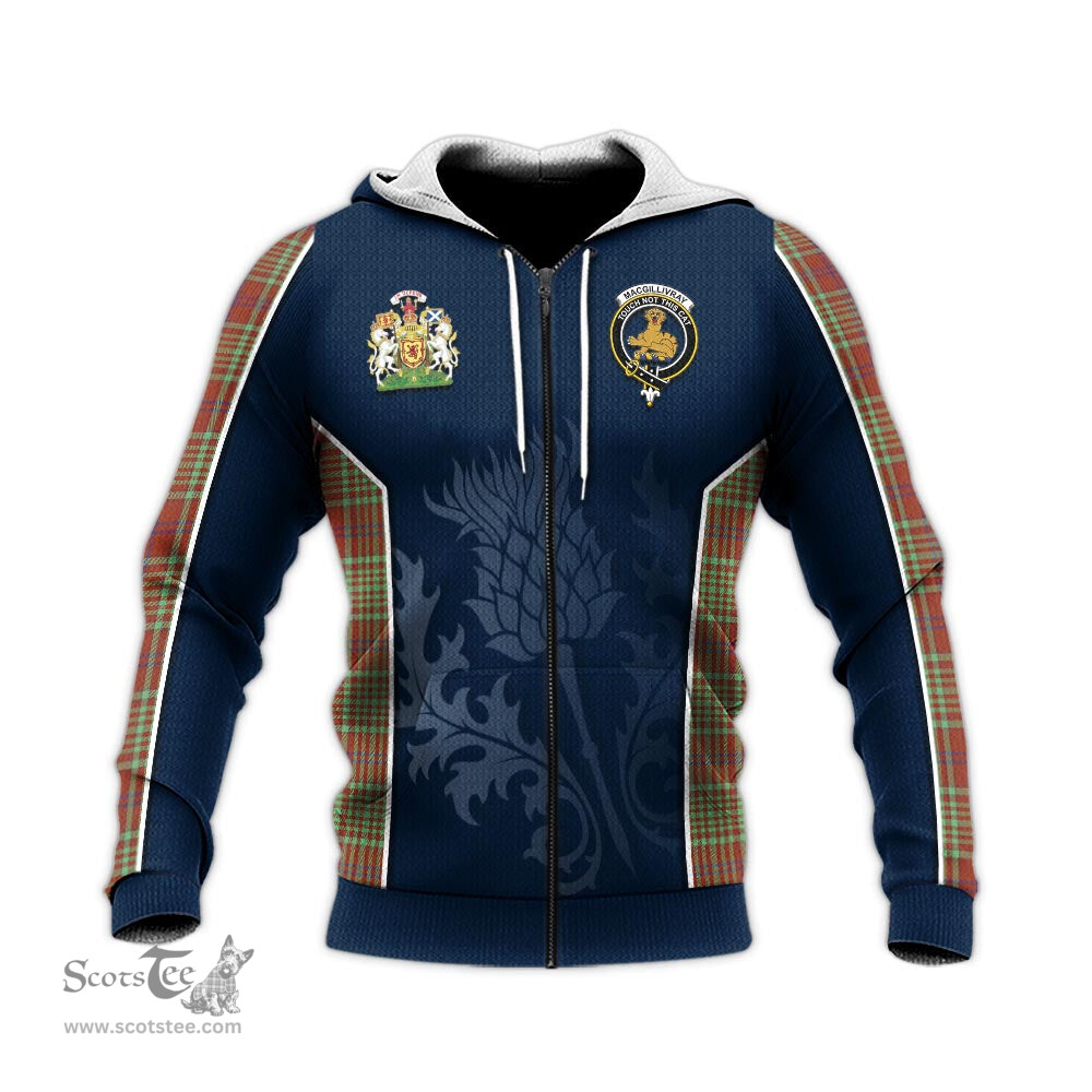 ScotsTee Shop Scottish MacGillivray Hunting Ancient Clan Scottish Crest and Scottish Thistle Sport Tartan Hoodie