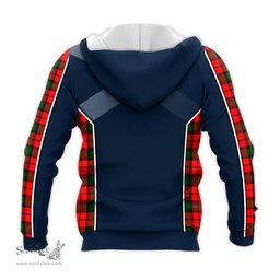 ScotsTee Shop Scottish Kerr Modern Clan Scottish Crest and Scottish Thistle Sport Tartan Hoodie