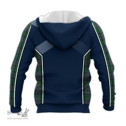 ScotsTee Shop Scottish Hope Vere Clan Scottish Crest and Scottish Thistle Sport Tartan Hoodie