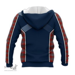 ScotsTee Shop Scottish MacFarlane Red Clan Scottish Crest and Scottish Thistle Sport Tartan Hoodie