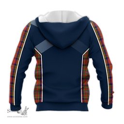 ScotsTee Shop Scottish Hepburn Clan Scottish Crest and Scottish Thistle Sport Tartan Hoodie