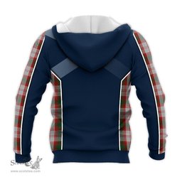 ScotsTee Shop Scottish Lindsay Dress Red Clan Scottish Crest and Scottish Thistle Sport Tartan Hoodie