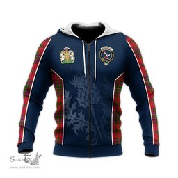 ScotsTee Shop Scottish MacDougall Modern Clan Scottish Crest and Scottish Thistle Sport Tartan Hoodie