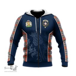 ScotsTee Shop Scottish MacFarlane Ancient Clan Scottish Crest and Scottish Thistle Sport Tartan Hoodie