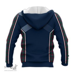ScotsTee Shop Scottish Jardine Dress Clan Scottish Crest and Scottish Thistle Sport Tartan Hoodie