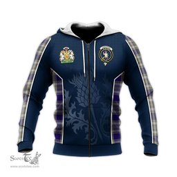 ScotsTee Shop Scottish Livingston Dress Clan Scottish Crest and Scottish Thistle Sport Tartan Hoodie