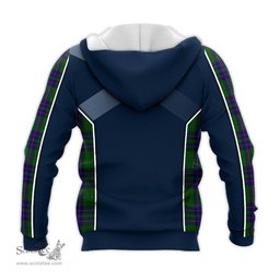 ScotsTee Shop Scottish Lockhart Modern Clan Scottish Crest and Scottish Thistle Sport Tartan Hoodie