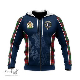ScotsTee Shop Scottish MacCulloch Clan Scottish Crest and Scottish Thistle Sport Tartan Hoodie