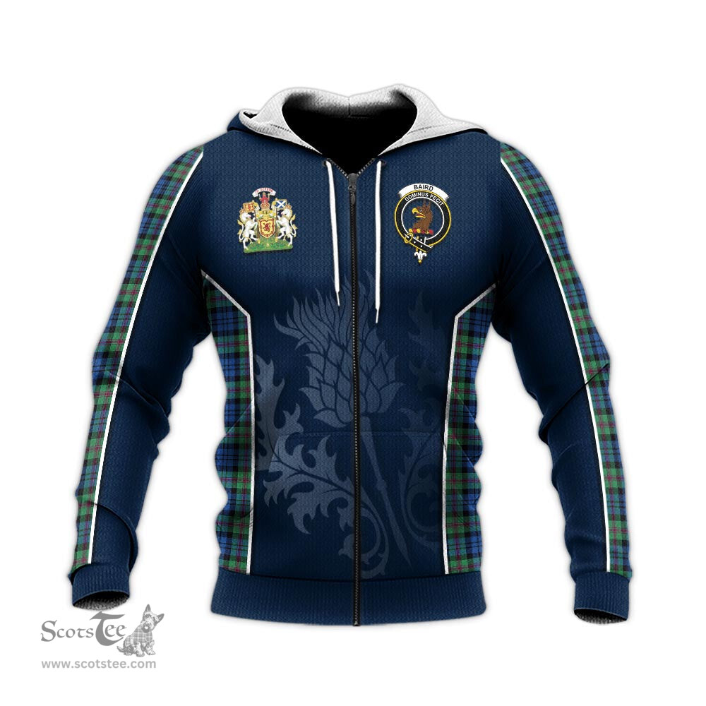 ScotsTee Shop Scottish Baird Ancient Clan Scottish Crest and Scottish Thistle Sport Tartan Hoodie