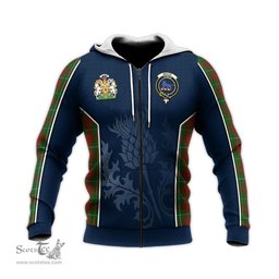 ScotsTee Shop Scottish Bruce Hunting Clan Scottish Crest and Scottish Thistle Sport Tartan Hoodie