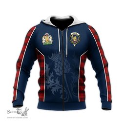 ScotsTee Shop Scottish Ewing Clan Scottish Crest and Scottish Thistle Sport Tartan Hoodie