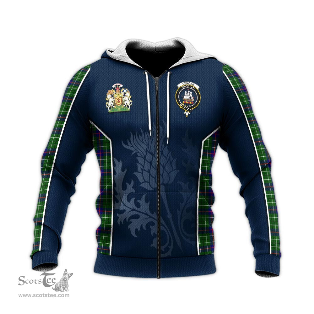 ScotsTee Shop Scottish Duncan Modern Clan Scottish Crest and Scottish Thistle Sport Tartan Hoodie
