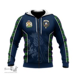 ScotsTee Shop Scottish Duncan Modern Clan Scottish Crest and Scottish Thistle Sport Tartan Hoodie
