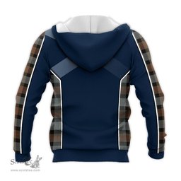 ScotsTee Shop Scottish Gunn Weathered Clan Scottish Crest and Scottish Thistle Sport Tartan Hoodie