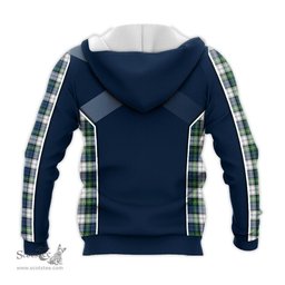 ScotsTee Shop Scottish Gordon Dress Ancient Clan Scottish Crest and Scottish Thistle Sport Tartan Hoodie