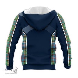 ScotsTee Shop Scottish Colville Clan Scottish Crest and Scottish Thistle Sport Tartan Hoodie