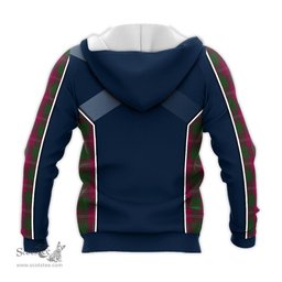ScotsTee Shop Scottish Crawford Clan Scottish Crest and Scottish Thistle Sport Tartan Hoodie