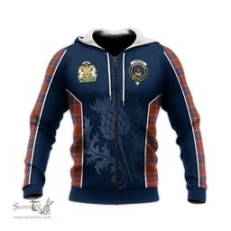 ScotsTee Shop Scottish Cameron of Lochiel Ancient Clan Scottish Crest and Scottish Thistle Sport Tartan Hoodie