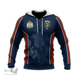ScotsTee Shop Scottish Drummond Ancient Clan Scottish Crest and Scottish Thistle Sport Tartan Hoodie