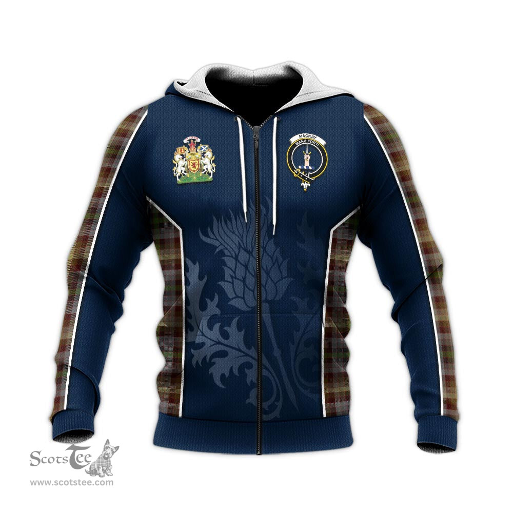 ScotsTee Shop Scottish MacKay of Strathnaver Clan Scottish Crest and Scottish Thistle Sport Tartan Hoodie