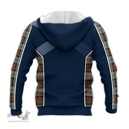 ScotsTee Shop Scottish MacLeod of Harris Weathered Clan Scottish Crest and Scottish Thistle Sport Tartan Hoodie