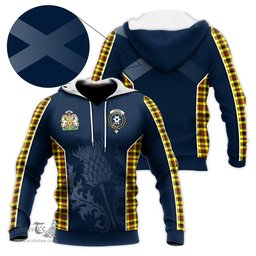 ScotsTee Shop Scottish Jardine Modern Clan Scottish Crest and Scottish Thistle Sport Tartan Hoodie