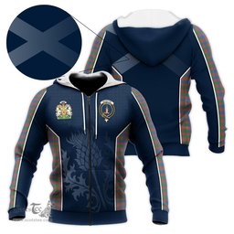 ScotsTee Shop Scottish MacIntyre Ancient Clan Scottish Crest and Scottish Thistle Sport Tartan Hoodie
