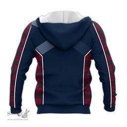 ScotsTee Shop Scottish Lindsay Clan Scottish Crest and Scottish Thistle Sport Tartan Hoodie