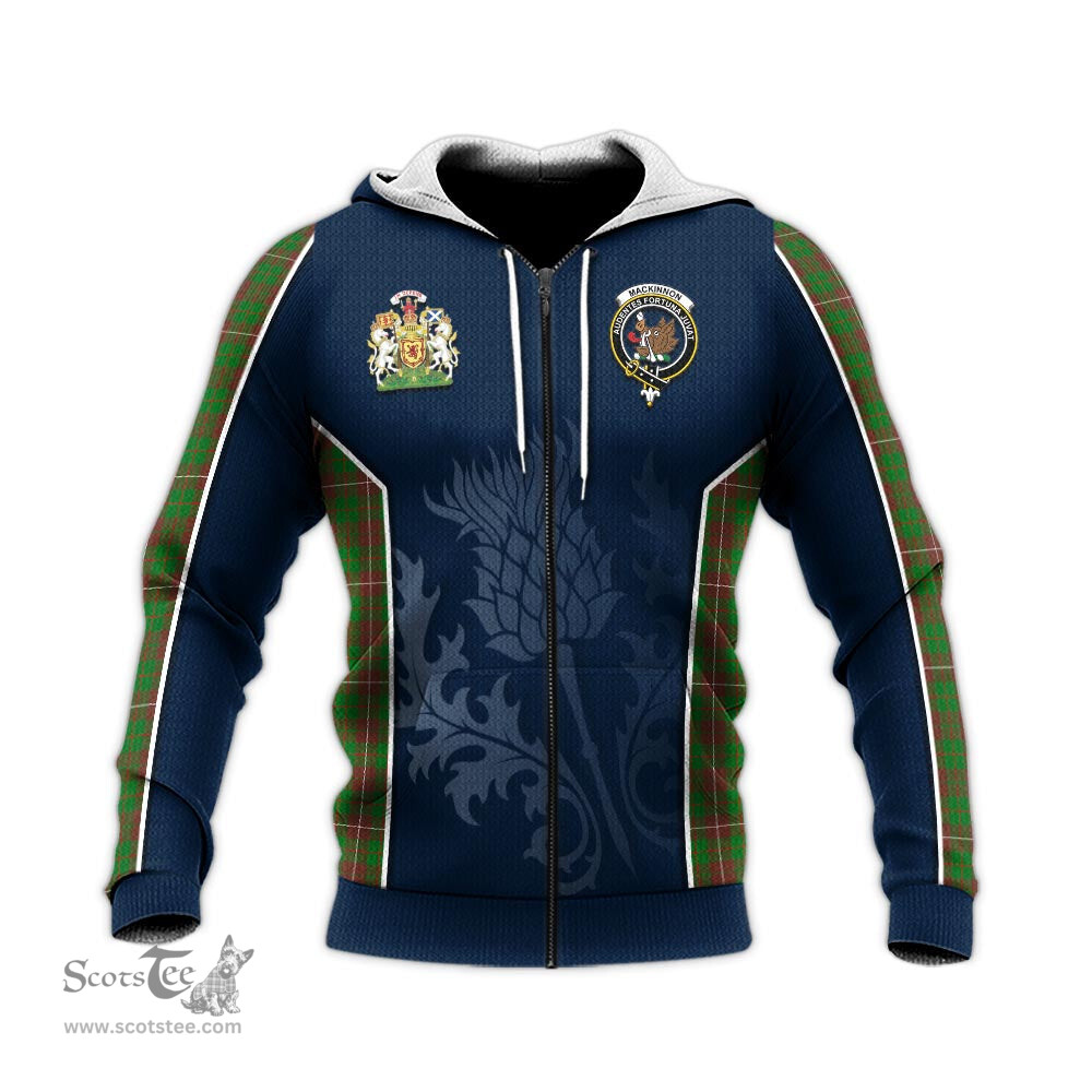 ScotsTee Shop Scottish MacKinnon Hunting Modern Clan Scottish Crest and Scottish Thistle Sport Tartan Hoodie