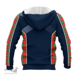 ScotsTee Shop Scottish MacLaine of Loch Buie Clan Scottish Crest and Scottish Thistle Sport Tartan Hoodie
