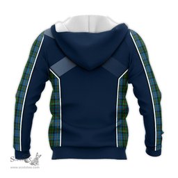 ScotsTee Shop Scottish MacLeod Green Clan Scottish Crest and Scottish Thistle Sport Tartan Hoodie
