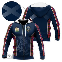 ScotsTee Shop Scottish MacIntyre Modern Clan Scottish Crest and Scottish Thistle Sport Tartan Hoodie