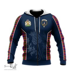 ScotsTee Shop Scottish MacIntyre Modern Clan Scottish Crest and Scottish Thistle Sport Tartan Hoodie