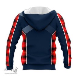 ScotsTee Shop Scottish MacIver Modern Clan Scottish Crest and Scottish Thistle Sport Tartan Hoodie