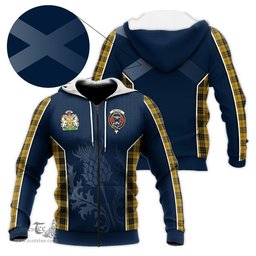 ScotsTee Shop Scottish MacLeod Clan Scottish Crest and Scottish Thistle Sport Tartan Hoodie