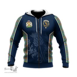 ScotsTee Shop Scottish MacKintosh Hunting Ancient Clan Scottish Crest and Scottish Thistle Sport Tartan Hoodie