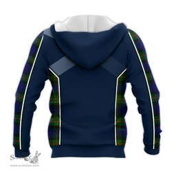 ScotsTee Shop Scottish Jamieson Clan Scottish Crest and Scottish Thistle Sport Tartan Hoodie