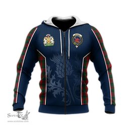 ScotsTee Shop Scottish MacDuff Clan Scottish Crest and Scottish Thistle Sport Tartan Hoodie