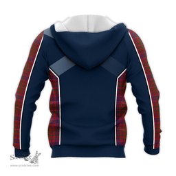 ScotsTee Shop Scottish MacLeod Red Clan Scottish Crest and Scottish Thistle Sport Tartan Hoodie